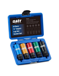 Juego de Enchufes para Tuercas de Llantas Orion 1/2" 5 Piezas