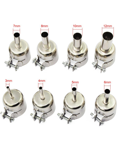 Boquillas de Pistola de Calor OCR 8PCS 3-12mm Acero Inoxidable