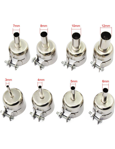 Boquillas de Pistola de Calor OCR 8PCS 3-12mm Acero Inoxidable