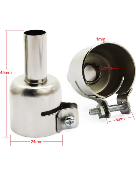 Boquillas de Pistola de Calor OCR 8PCS 3-12mm Acero Inoxidable