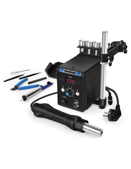 Estación de Retrabajo de Aire Caliente Toolour 858D 700W LED