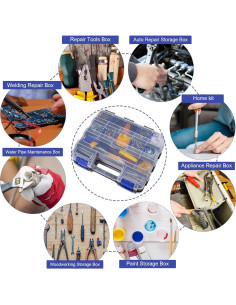 Caja de Almacenamiento AIDY-PRO 34 Compartimentos Doble Lado 2