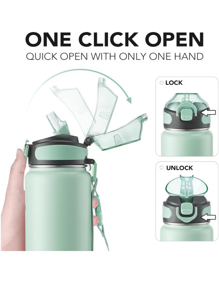 Botella de Agua Aislada Enerbone 32 oz Acero Inoxidable