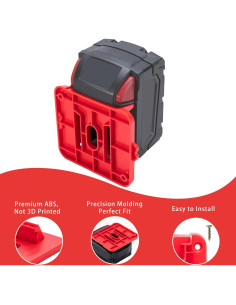 Paquete de 10 Soportes de Batería WeToolGoo M18 18V Rojo 2