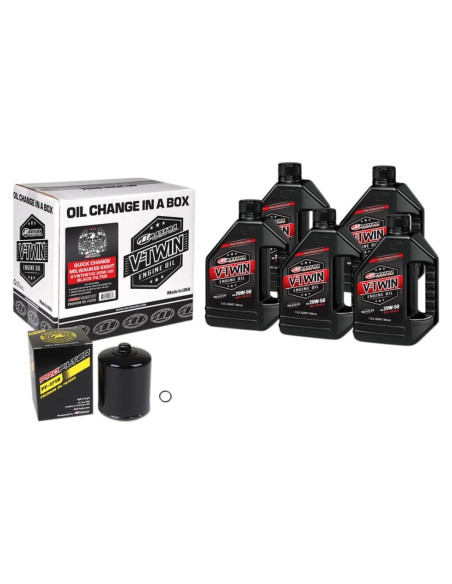 Kit de Aceite Sintético Maxima 20W-50 para V-Twin
