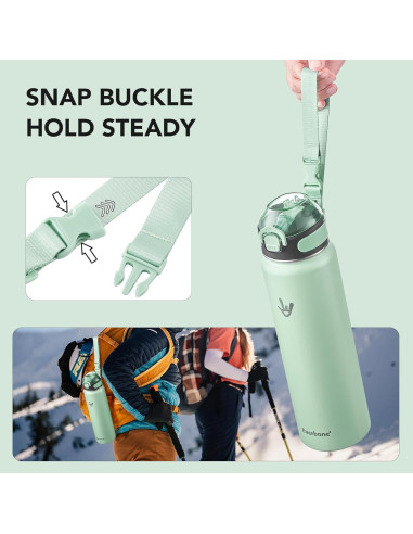 Botella de Agua Aislada Enerbone 32 oz Acero Inoxidable