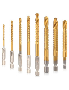 Juego de Brocas HSS Titanio AOKLIT 3-10mm 8 Piezas