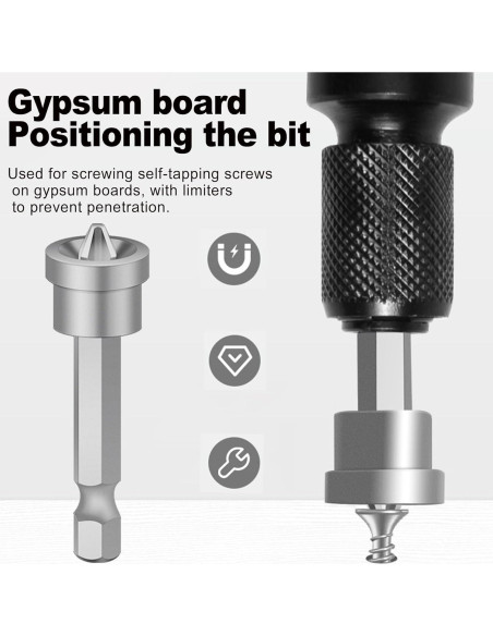 Posicionador de Tornillos CoguZed 50mm PH2 Imán para Paneles de Yeso
