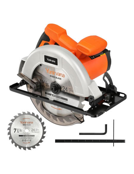 Sierra Circular Eléctrica Yunirvana 11A 6000RPM 18.42cm