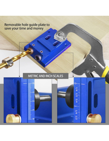 Kit de Plantilla de Agujero en Ángulo HFM 15 para Carpintería