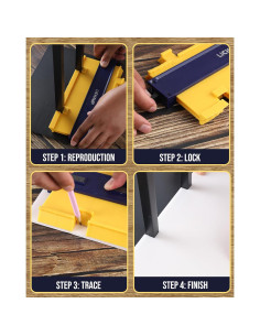 Juego de Herramientas Lichamp Medidor Contorno y Transportador 2