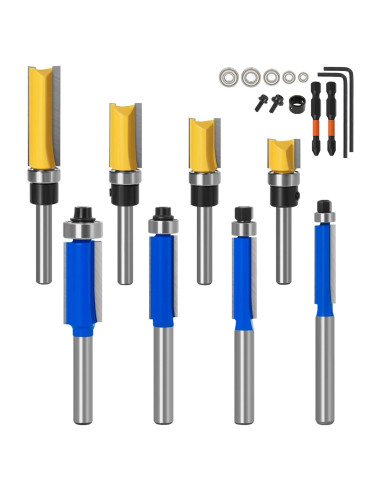 Juego de 20 Brocas de Fresadora AzReference 1/4" y 1/2"