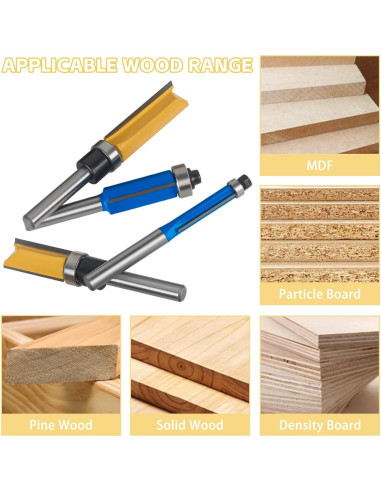 Juego de 20 Brocas de Fresadora AzReference 1/4" y 1/2"