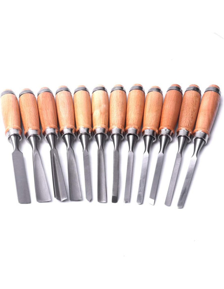 Juego de Cinceles de Madera ATOPLEE 12 Piezas con Estuche