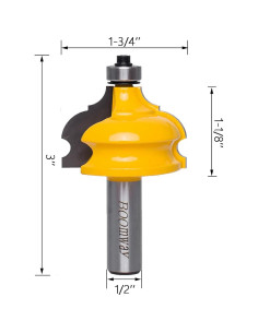 Fresa de Molduras Boomway 1.27cm Mango Cortador Semirredondo 2