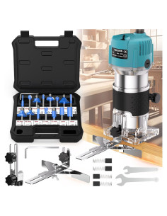 Router Compacto TwoWin 800W 1.25hp con 15 Brocas