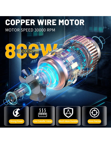 Router Compacto TwoWin 800W 1.25hp con 15 Brocas