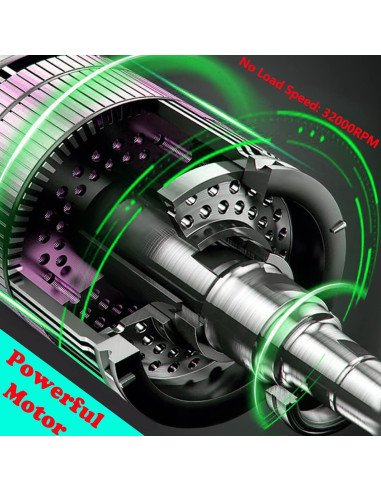 Router Compacto DOBETTER 32000 RPM con 6 Bits de Madera