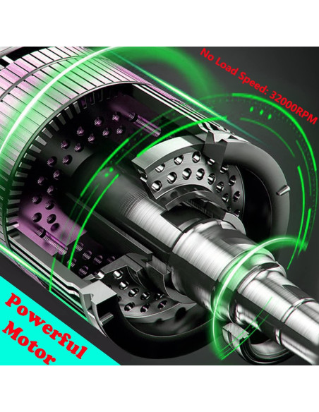 Router Compacto DOBETTER 32000 RPM con 6 Bits de Madera