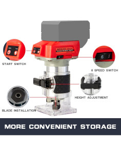 Recortadora Inalámbrica Nichilas M18 6 Velocidades Luz LED 2