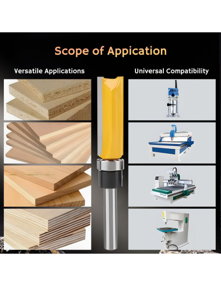 Juego de Brocas para Router GearCan 8 Piezas 1/4"
