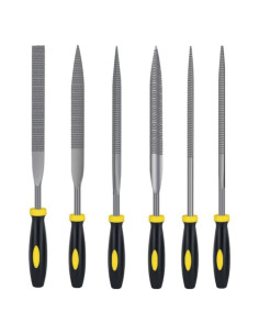 Conjunto de limas mini Aivoxe, 6 formas, acero al carbono