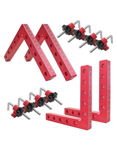 Abrazaderas de Esquina SZSFSYYX 4 Pzas 140mm Aluminio Rojo