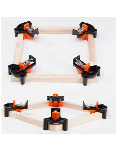 Juego de 4 abrazaderas de esquina NAYE 60/90/120 grados