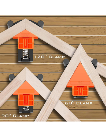 Juego de 4 abrazaderas de esquina NAYE 60/90/120 grados