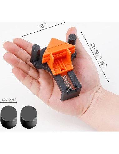 Juego de 4 abrazaderas de esquina NAYE 60/90/120 grados