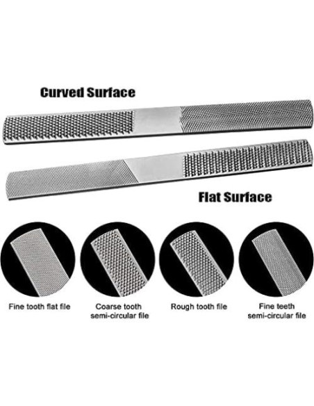 Juego de 4 Limas JoyoSense de Acero para Carpintería