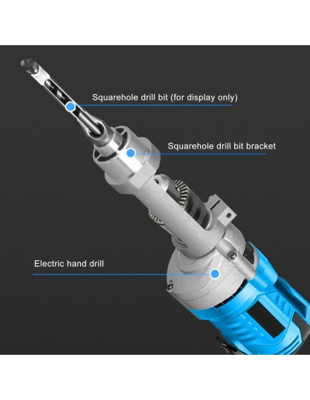 Adaptador de Broca Eujgoov para Agujeros Cuadrados 19mm