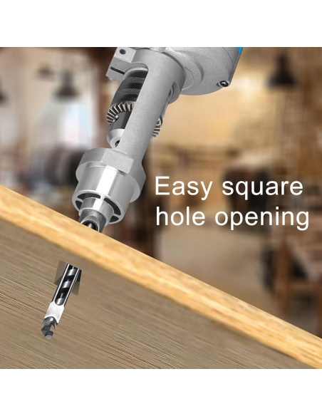 Adaptador de Broca Eujgoov para Agujeros Cuadrados 19mm