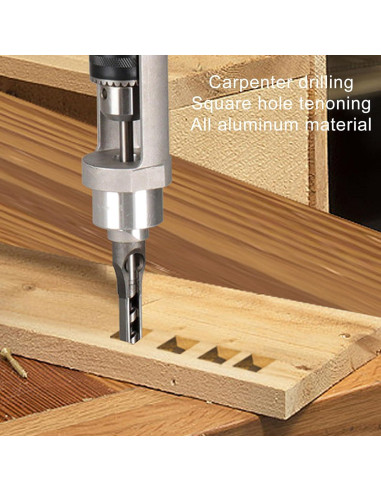 Adaptador de Broca Eujgoov para Agujeros Cuadrados 19mm