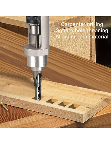 Adaptador de Broca Eujgoov para Agujeros Cuadrados 19mm