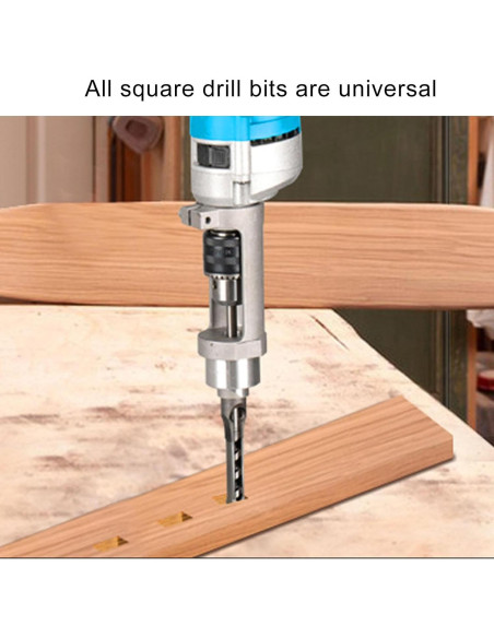 Adaptador de Broca Eujgoov para Agujeros Cuadrados 19mm