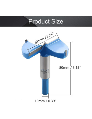 Broca Forstner Utoolmart 65mm Carburo para Madera