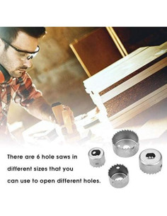 Juego de brocas sierra corona FTVOGUE 32/38/44/54mm madera 2