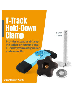 Mini Abrazadera de Sujeción POWERTEC 71082 Aluminio 9,21 cm 2