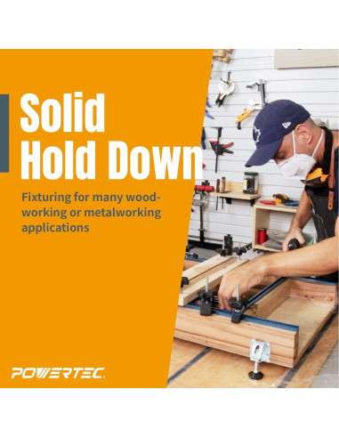 Mini Abrazadera de Sujeción POWERTEC 71082 Aluminio 9,21 cm