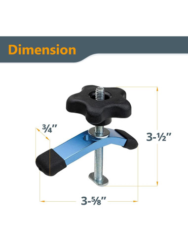 Mini Abrazadera de Sujeción POWERTEC 71082 Aluminio 9,21 cm