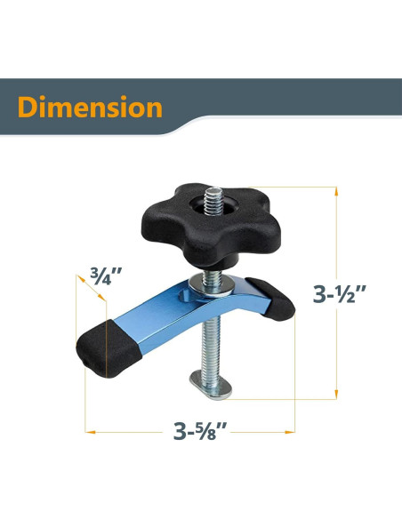 Mini Abrazadera de Sujeción POWERTEC 71082 Aluminio 9,21 cm