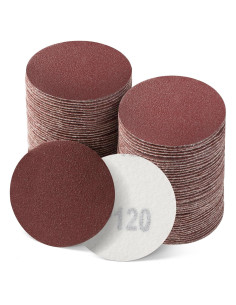 Discos de Lijado 100PCS 5 cm S SATC 120 Grano Gancho y Bucle