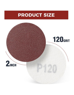 Discos de Lijado 100PCS 5 cm S SATC 120 Grano Gancho y Bucle 2