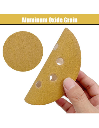 100 Discos de Lijado 12.7 cm QYQRQF 120 Granos 8 Agujeros