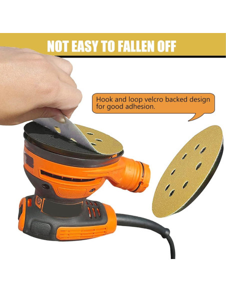 100 Discos de Lijado 12.7 cm QYQRQF 120 Granos 8 Agujeros