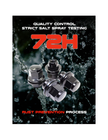 Juego de 20 Tuercas de Llantas Veritek 12x1.25mm Negras