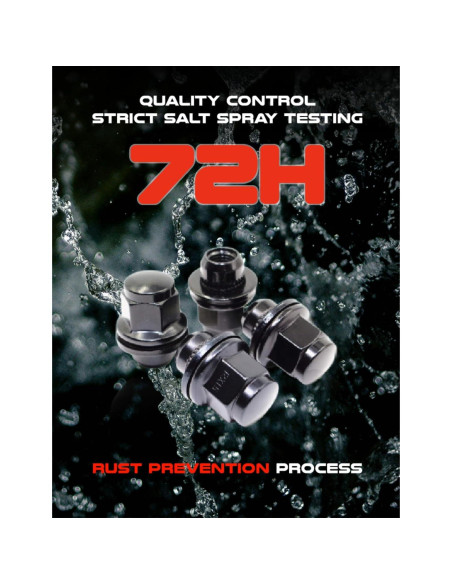 Juego de 20 Tuercas de Llantas Veritek 12x1.25mm Negras