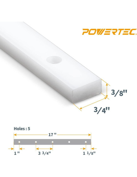 Barra de Inglete HDPE POWERTEC 72213 2PK 17" Accesorios