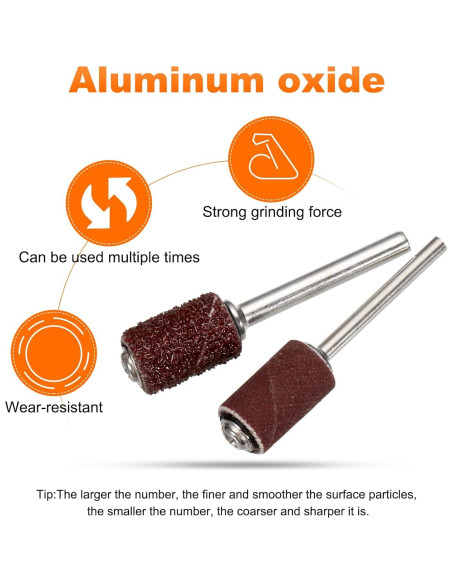 HARFINGTON 200pcs Mangas de Lijado 6,35mm Grano 180